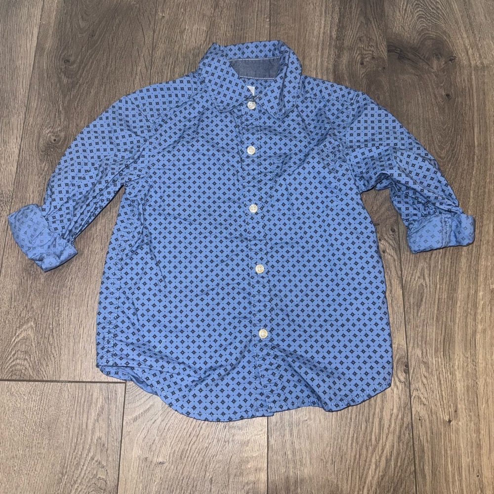 Carter's Blue Geometric Button-Down Shirt